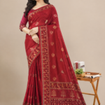 Maroon Printed Saree