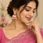 Pink Embroidered Saree